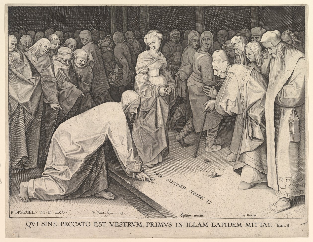 Christus und die Ehebrecherin von Pieter Perret