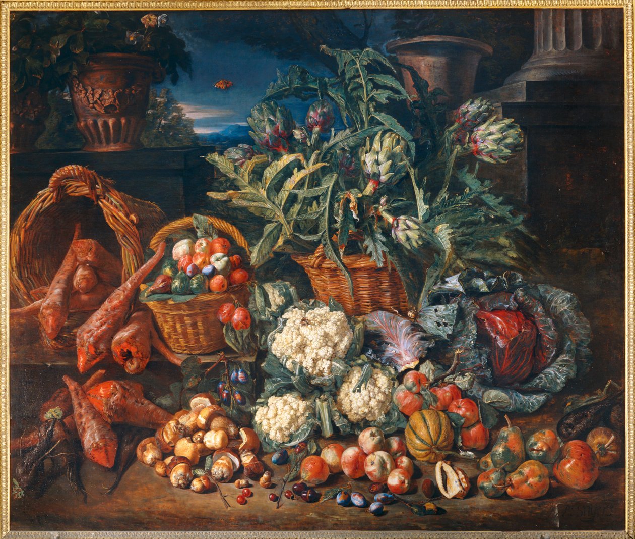 Stillleben: Gemüse und Früchte von Pieter Snyers