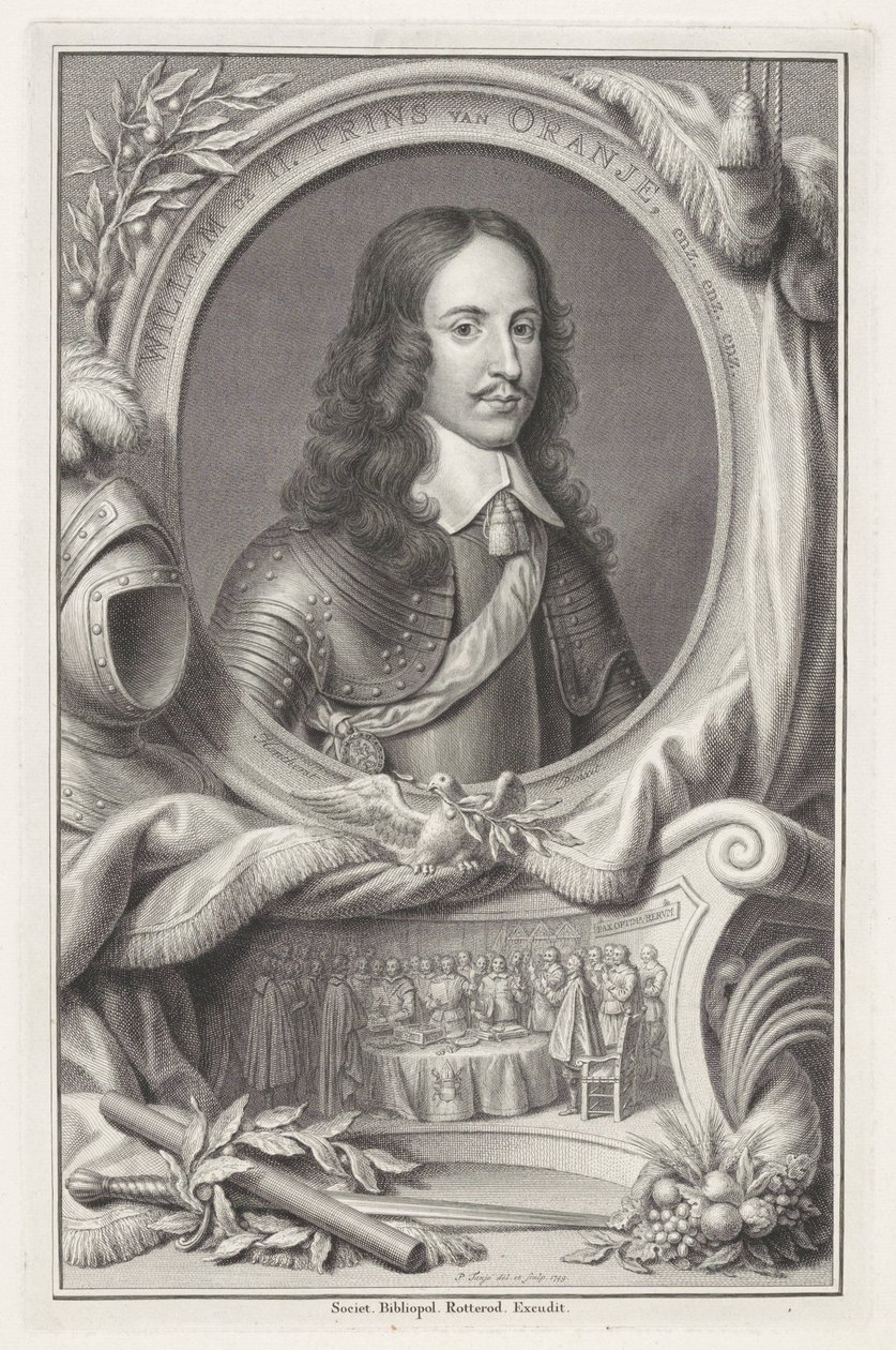 Porträt von Wilhelm II., Prinz von Oranien von Pieter Tanjé