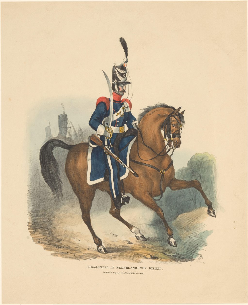 Soldat zu Pferd von Pieter Wilhelmus van de Weijer