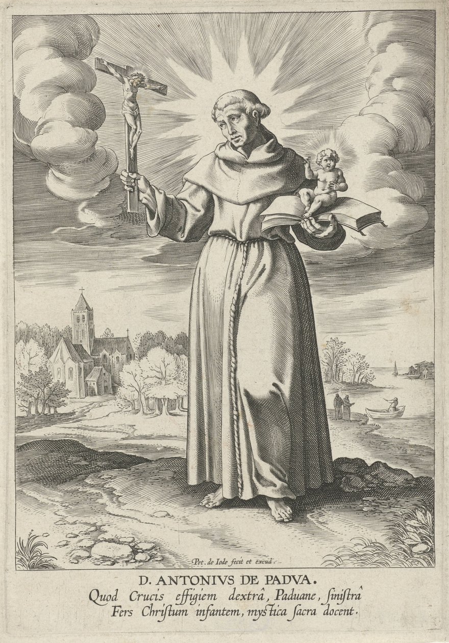 Landschaft mit dem heiligen Antonius von Padua von Pieter de Jode (I)