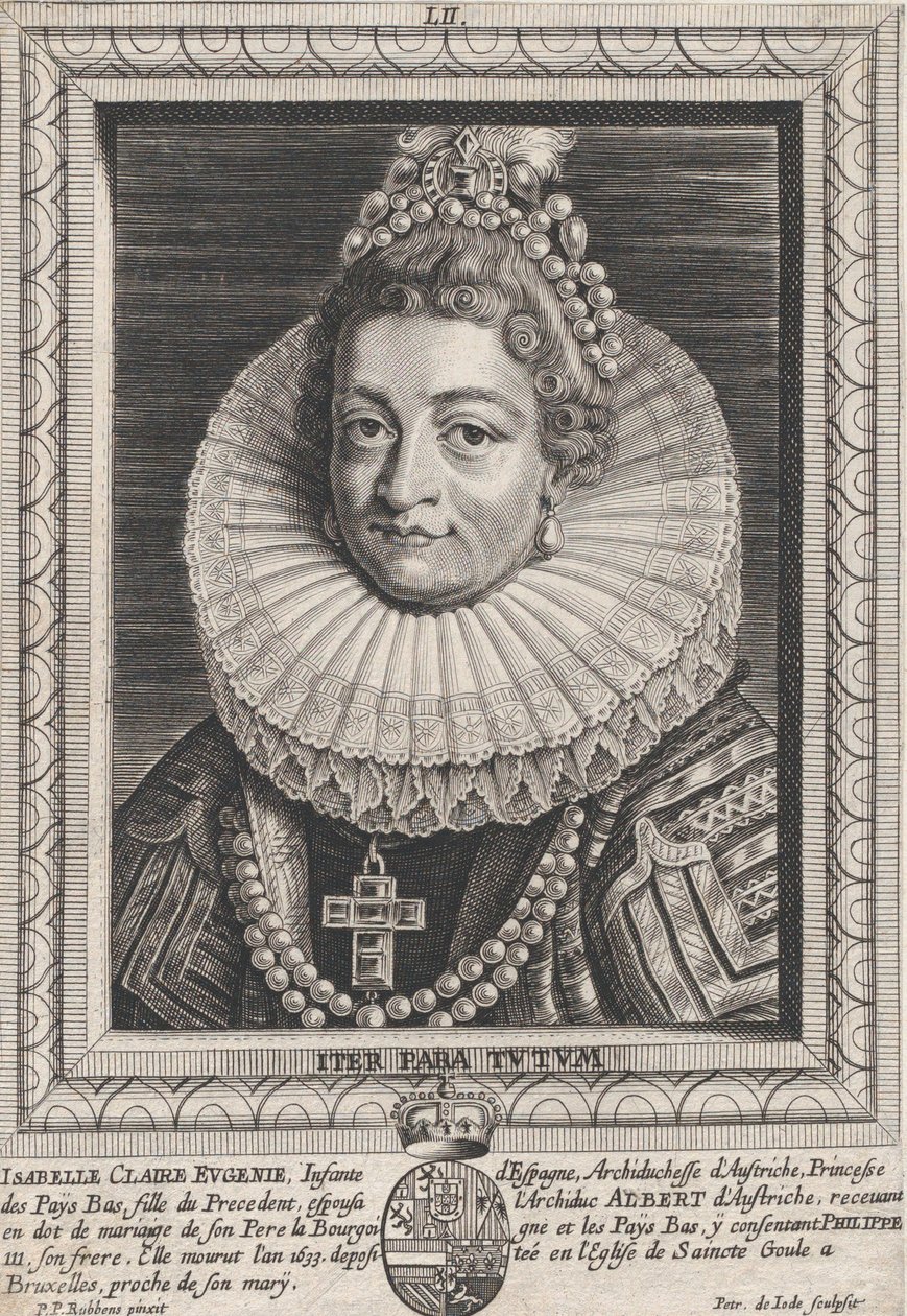 Porträt von Isabella Clara Eugenia, Infantin von Spanien von Pieter de Jode II
