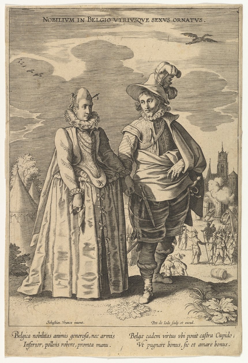 Nobilium in Belgio Utriusque Sexus Ornatus, aus Moden verschiedener Nationen von Pieter de Jode I