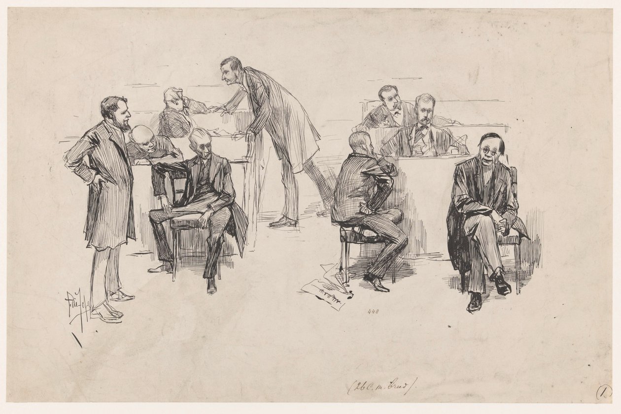 Das Abgeordnetenhaus während der Debatte über die Verfassungsänderung im Jahr 1887 von Pieter de Josselin