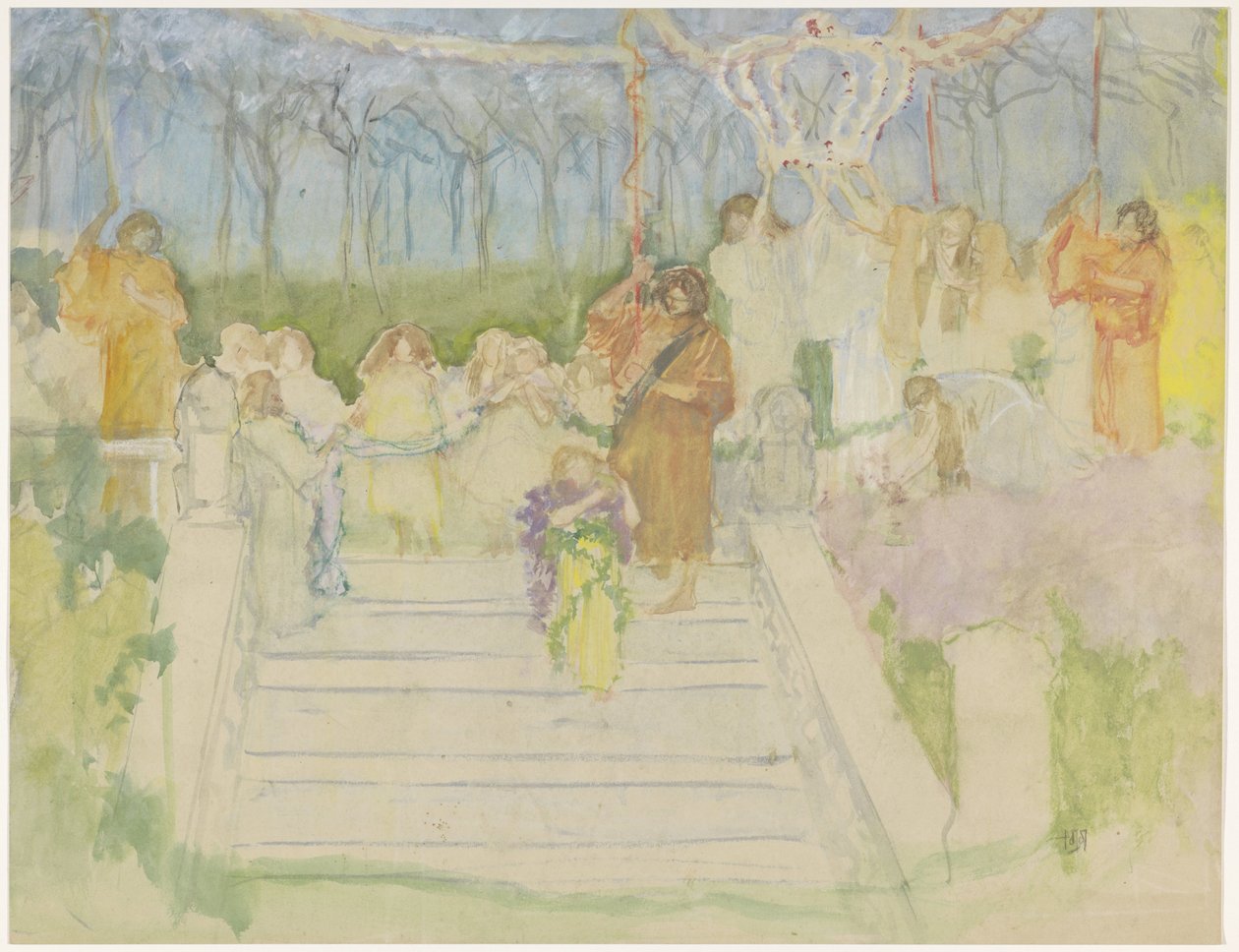 Tableau vivant anlässlich der Hochzeit von Königin Wilhelmina im Jahr 1901 von Pieter de Josselin