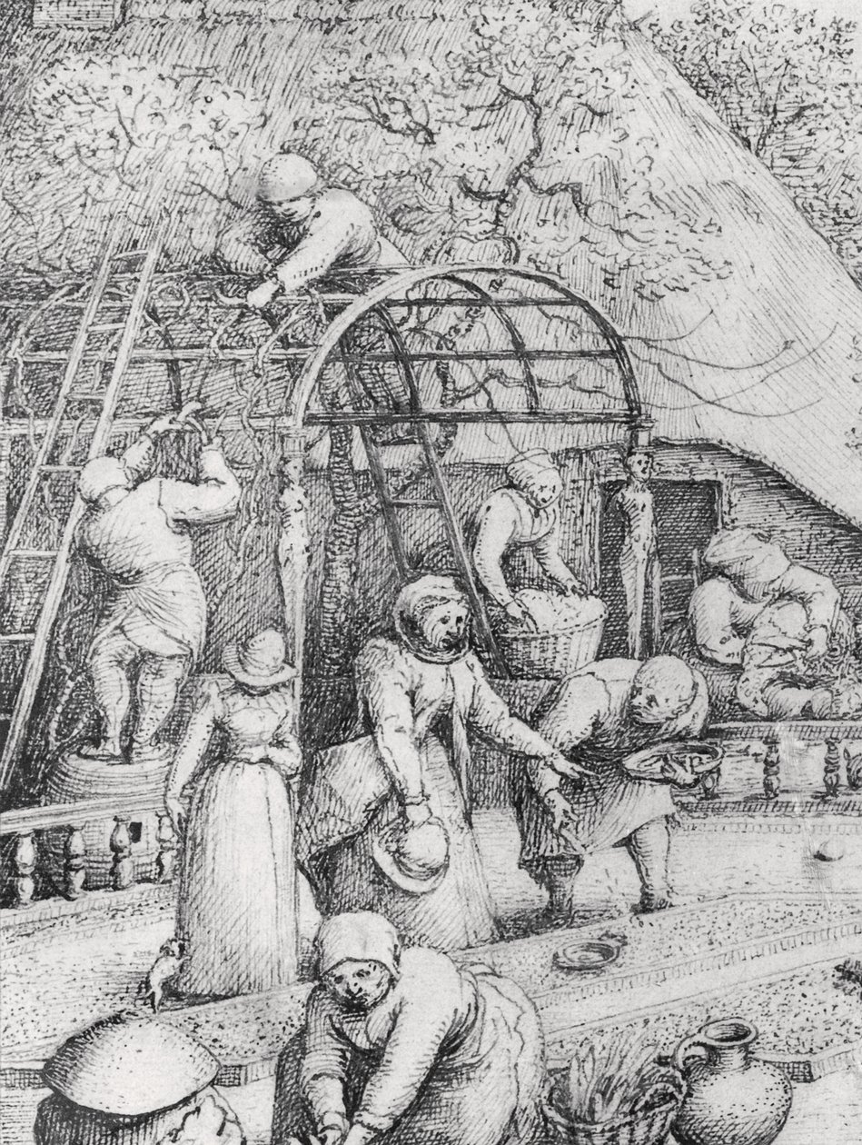 Detail des Frühlings von Pieter Bruegel the Elder
