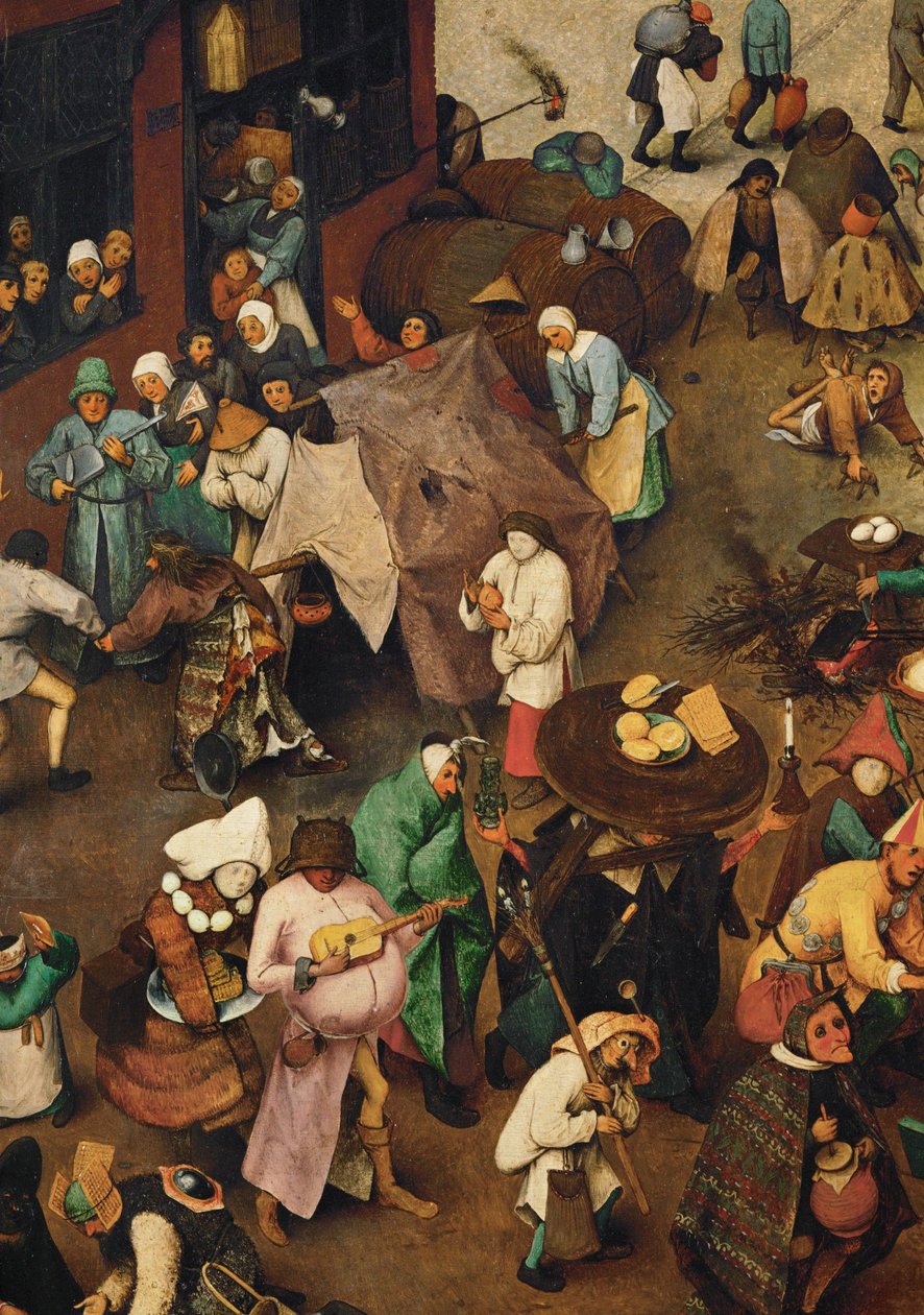 Kampf zwischen Karneval und Fasten von Pieter the Elder Bruegel