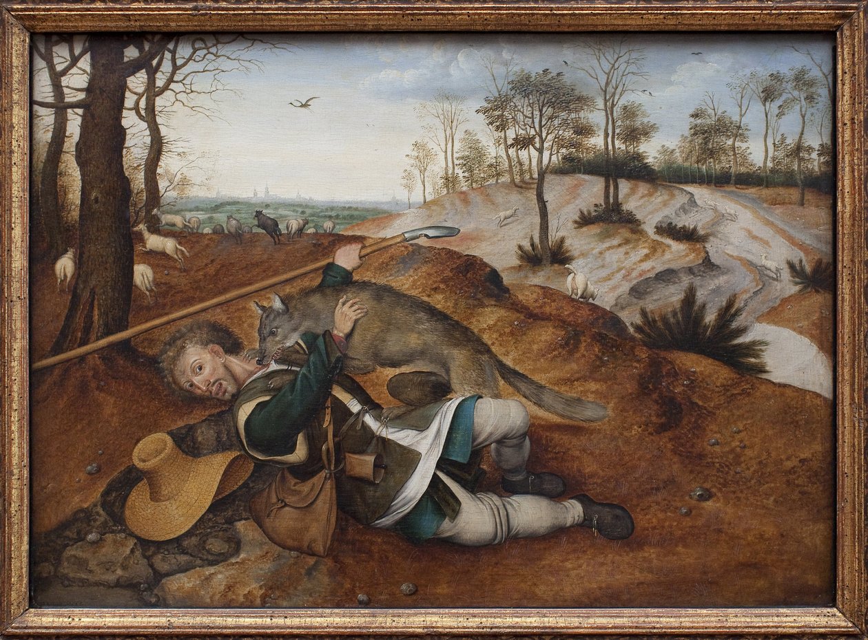 Der gute Hirte. Gemälde von Pieter Brueghel II (1564-1638) von Pieter the Younger Brueghel