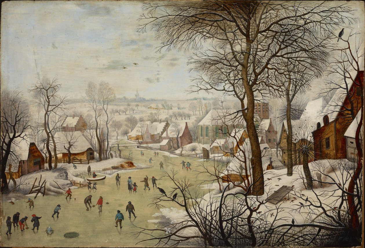 Winterlandschaft mit einer Vogelfalle von Pieter the Younger Brueghel