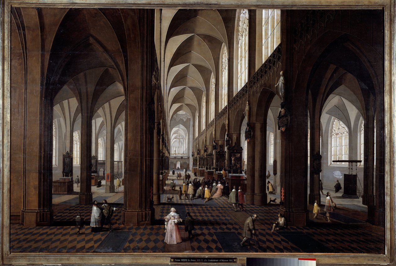 Innenansicht der Kathedrale von Antwerpen von Pieter the Younger Neefs