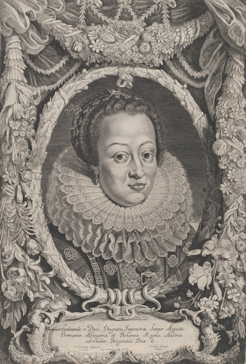 Eleonora, Ehefrau von Ferdinand II, aus der Serie Ferdinandus II et III Imperatorum Domu..., ca. 1625 von Pieter van Sompel