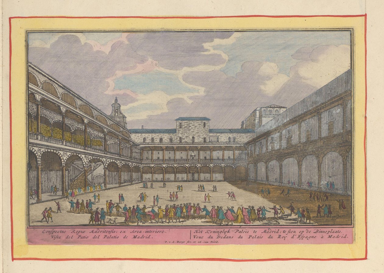 Innenhof des Königspalastes in Madrid von Pieter van den Berge