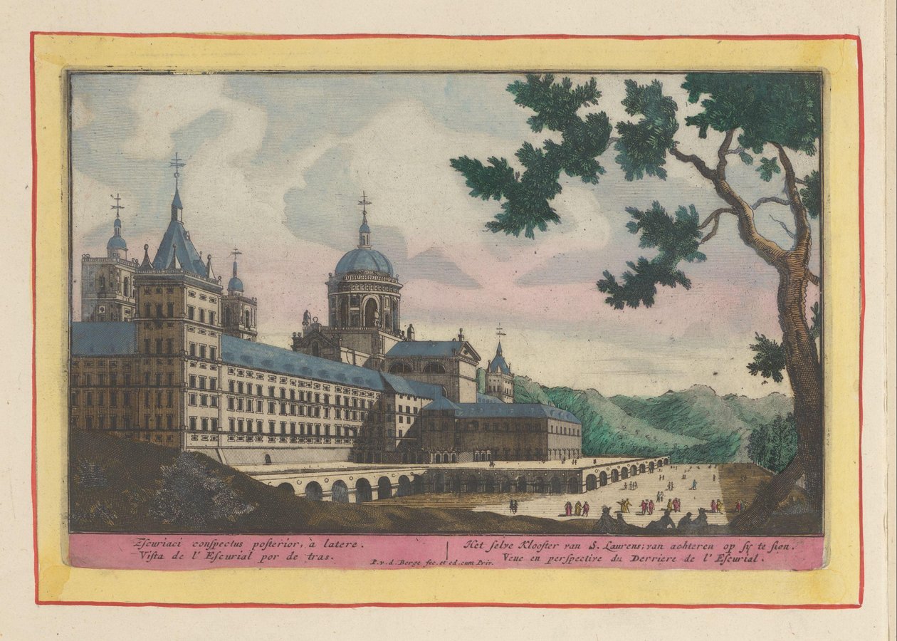 Ansicht der Rückseite des Escorial von Pieter van den Berge