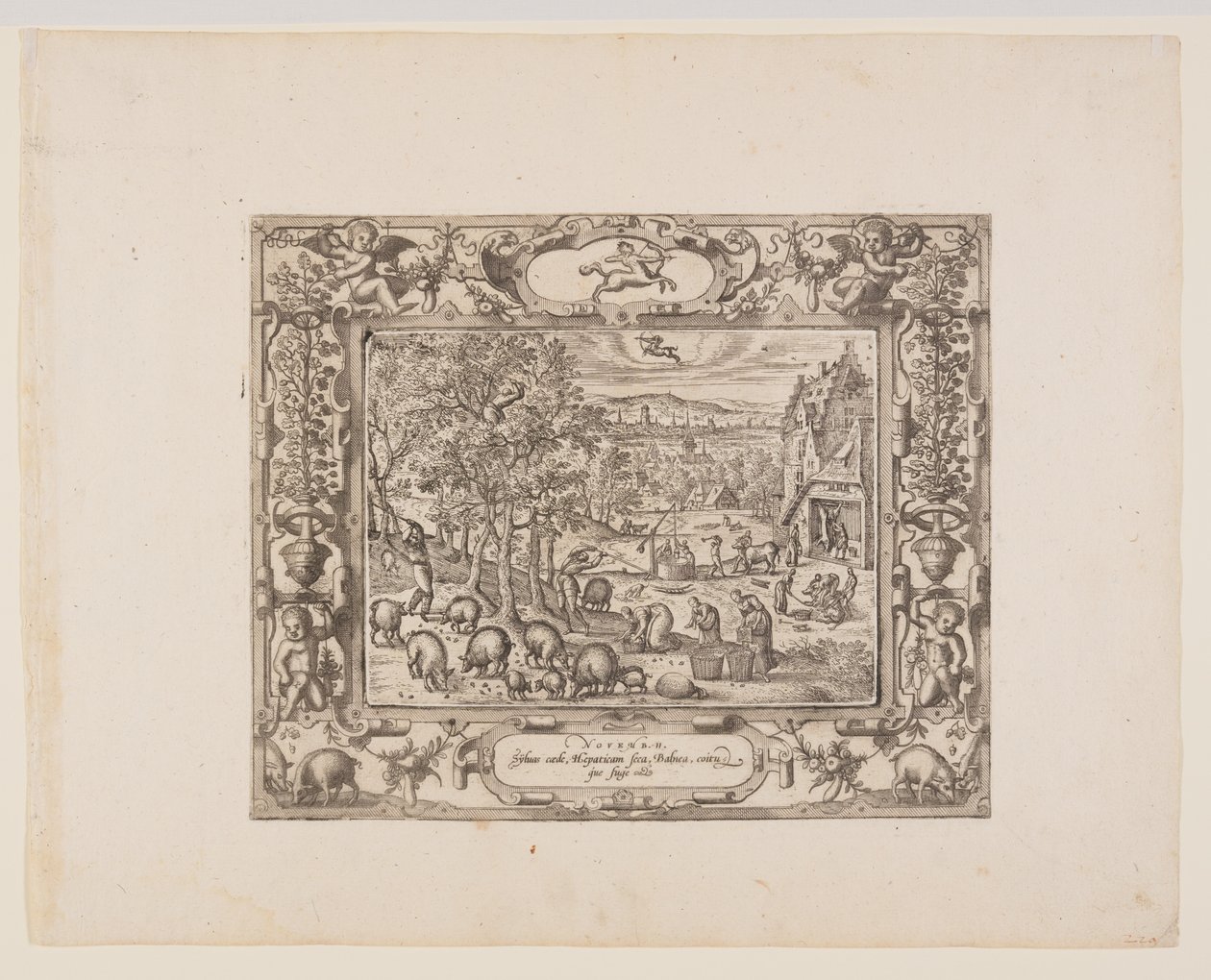November, aus Die zwölf Monate von Pieter van der Borcht