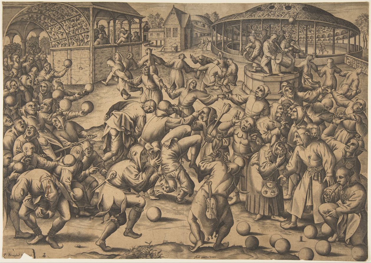 Das Fest der Narren, nach 1570 von Pieter van der Heyden