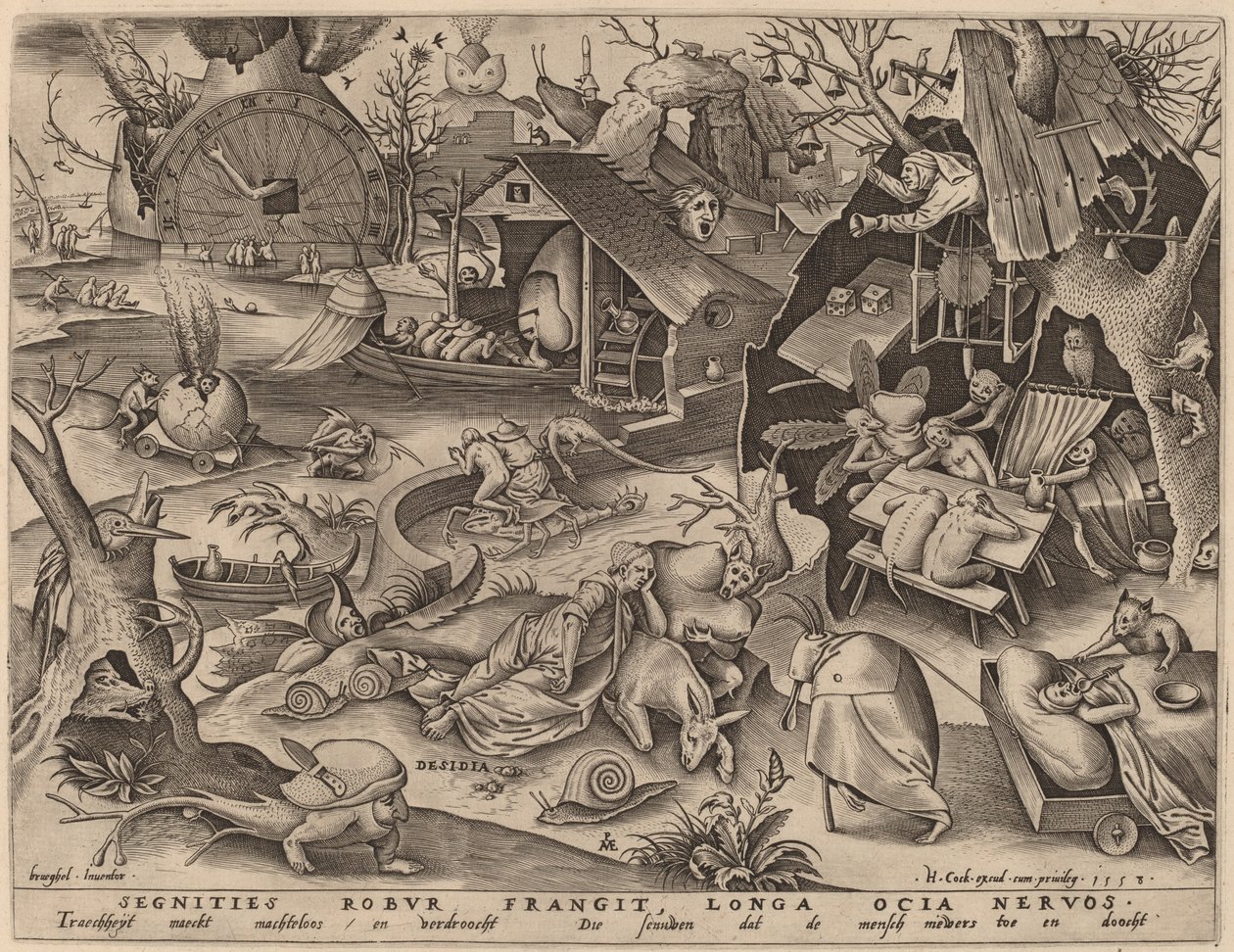 Trägheit von Pieter van der Heyden after Pieter Bruegel the Elder