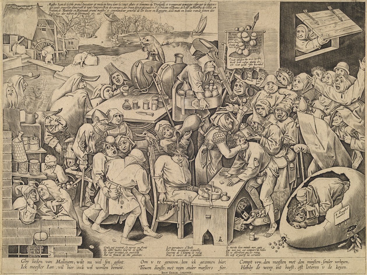 Die Hexe von Malleghem von Pieter van der Heyden after Pieter Bruegel the Elder