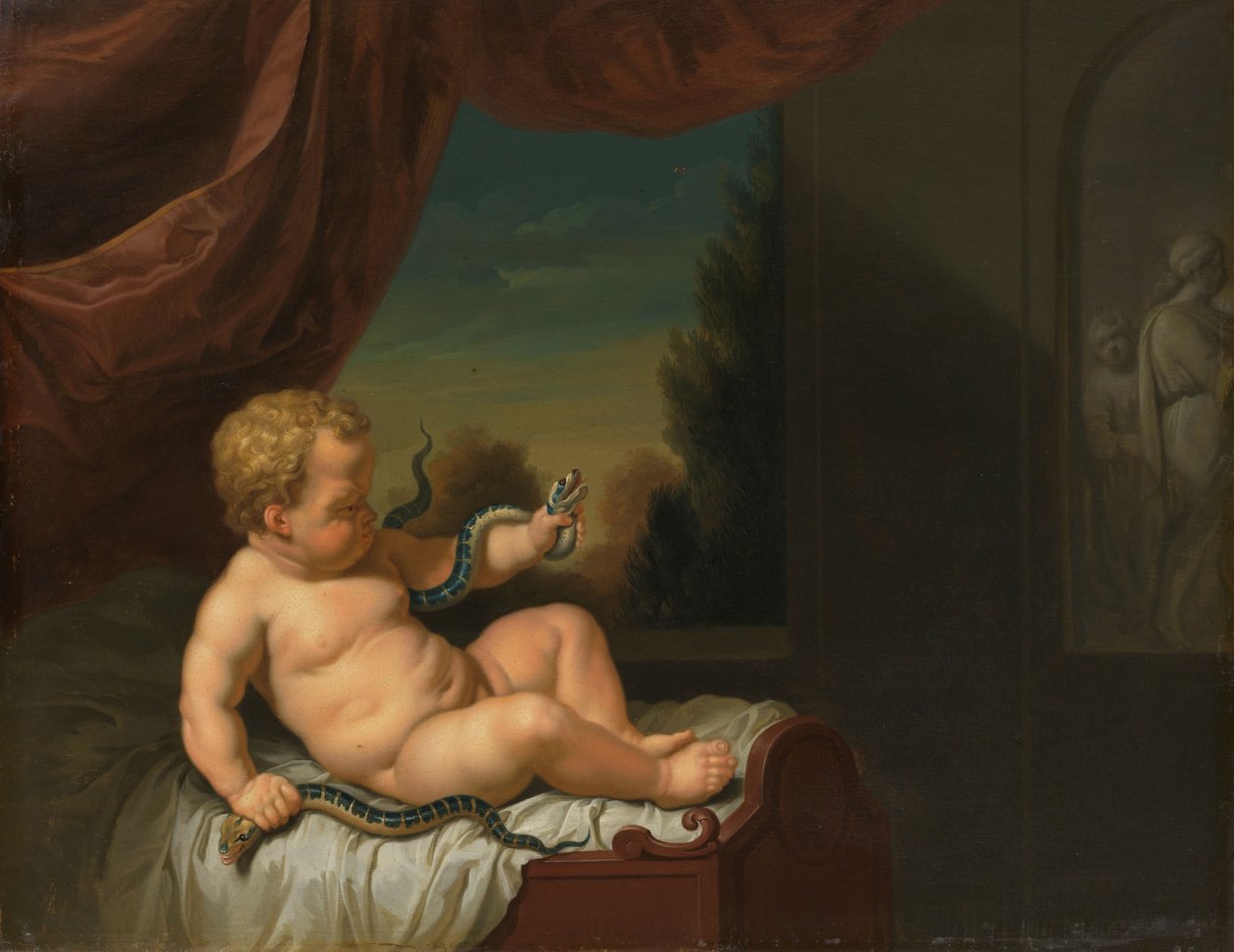 Der infantile Herkules mit einer Schlange von Pieter van der Werff