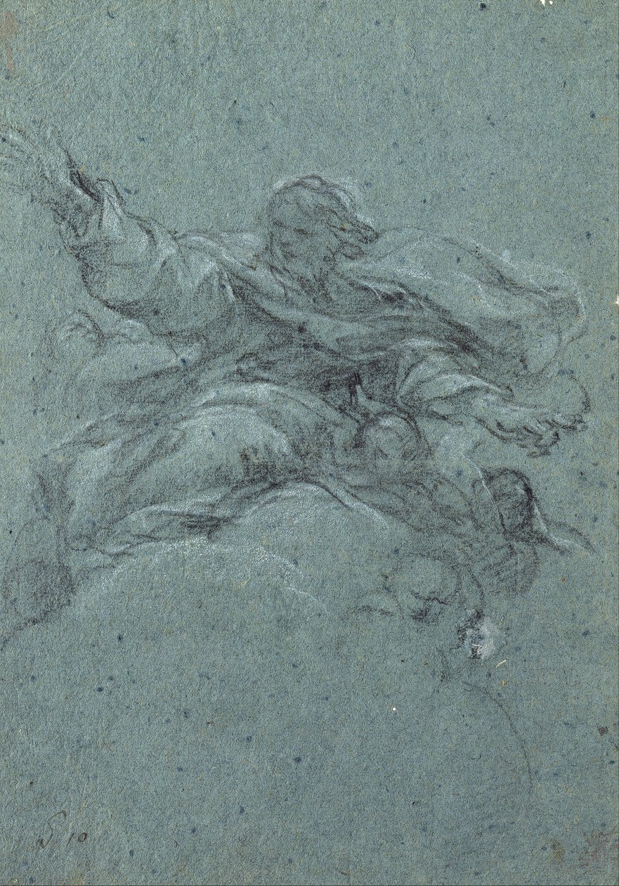 Studie von Gott dem Vater von Pietro da Cortona