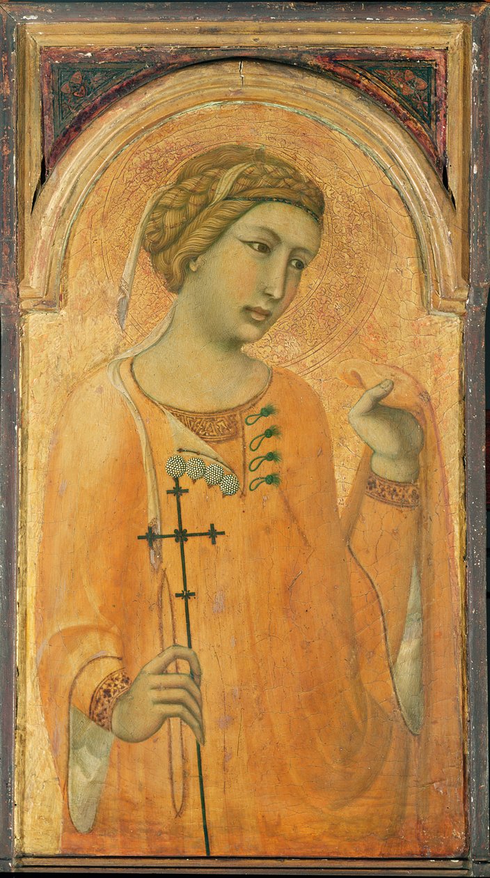 Eine Heilige, möglicherweise St. Margareta, 1320-29 von Pietro Lorenzetti