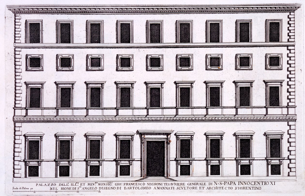 Palazzo von Giovanni Francesco Negroni, Schatzmeister von Papst Innozenz XI., Rom, aus 