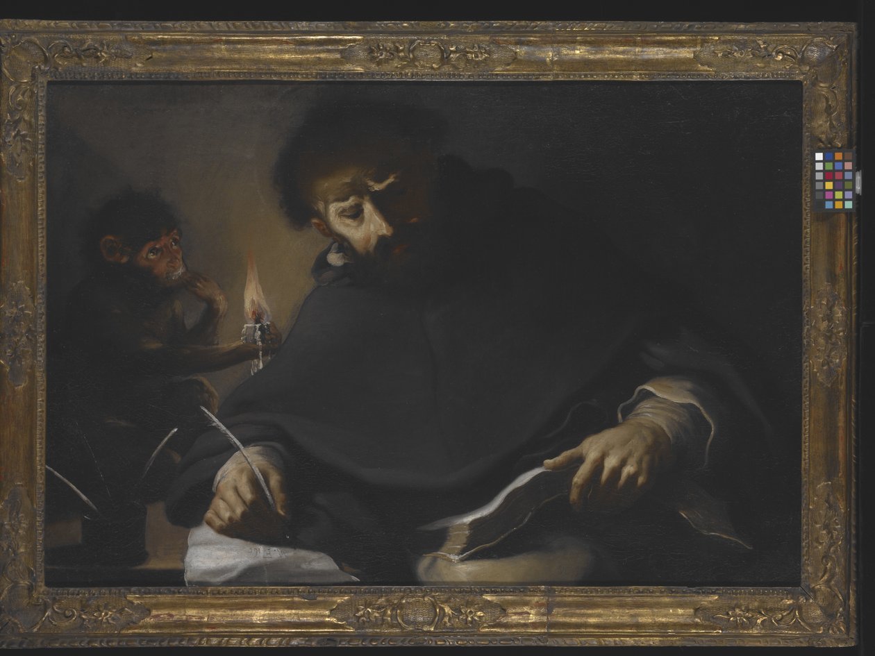 St. Dominikus und der Teufel von Pietro (1605 78) Della Vecchia