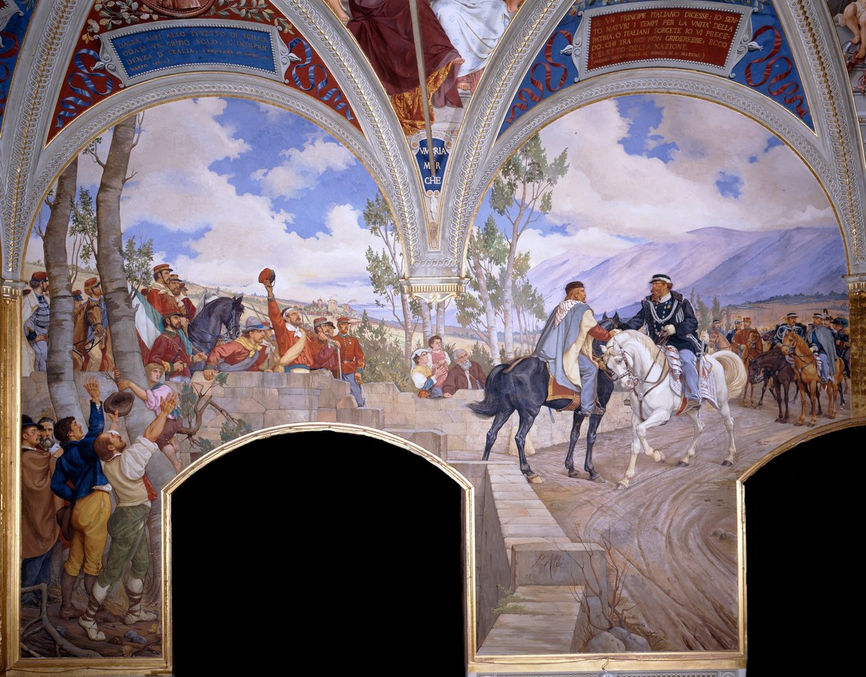 Victor Emanuel trifft Giuseppe Garibaldi in Teano, 1886 von Pietro Aldi