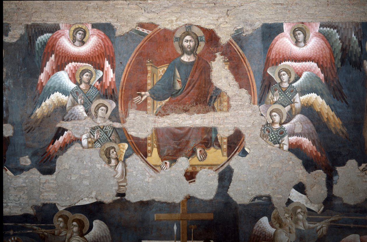 Das Jüngste Gericht Christus triumphierend. (Detail) - Fresko von Pietro Cavallini