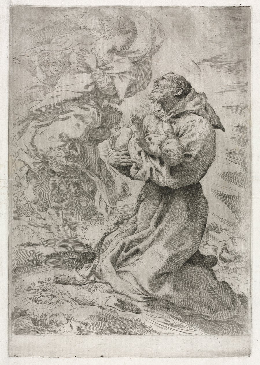 Die Vision des heiligen Franziskus von Assisi, 1590 von Pietro Faccini
