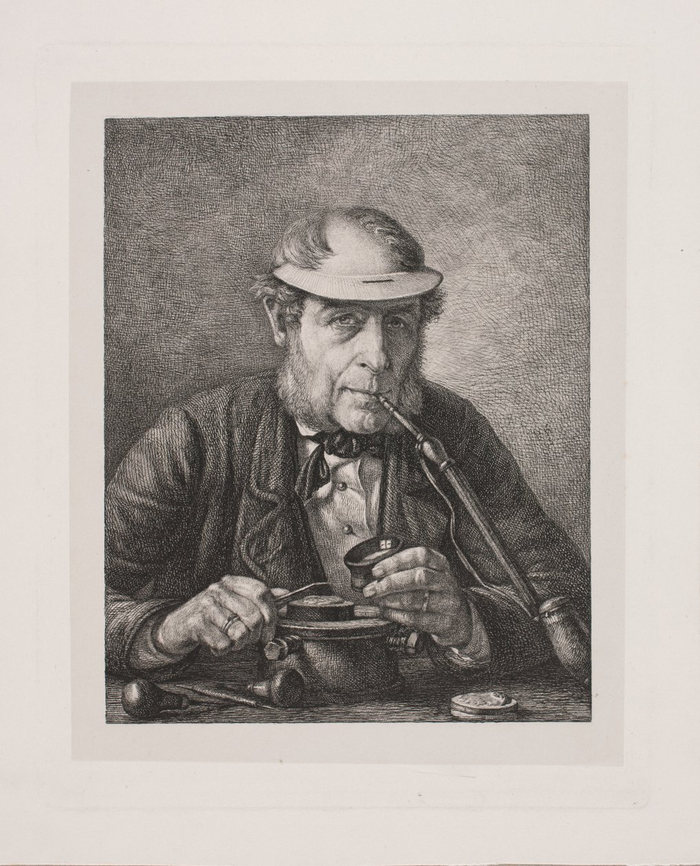 Porträt des Vaters des Künstlers, Medailleur F.C. Krohn von Pietro Købke Krohn