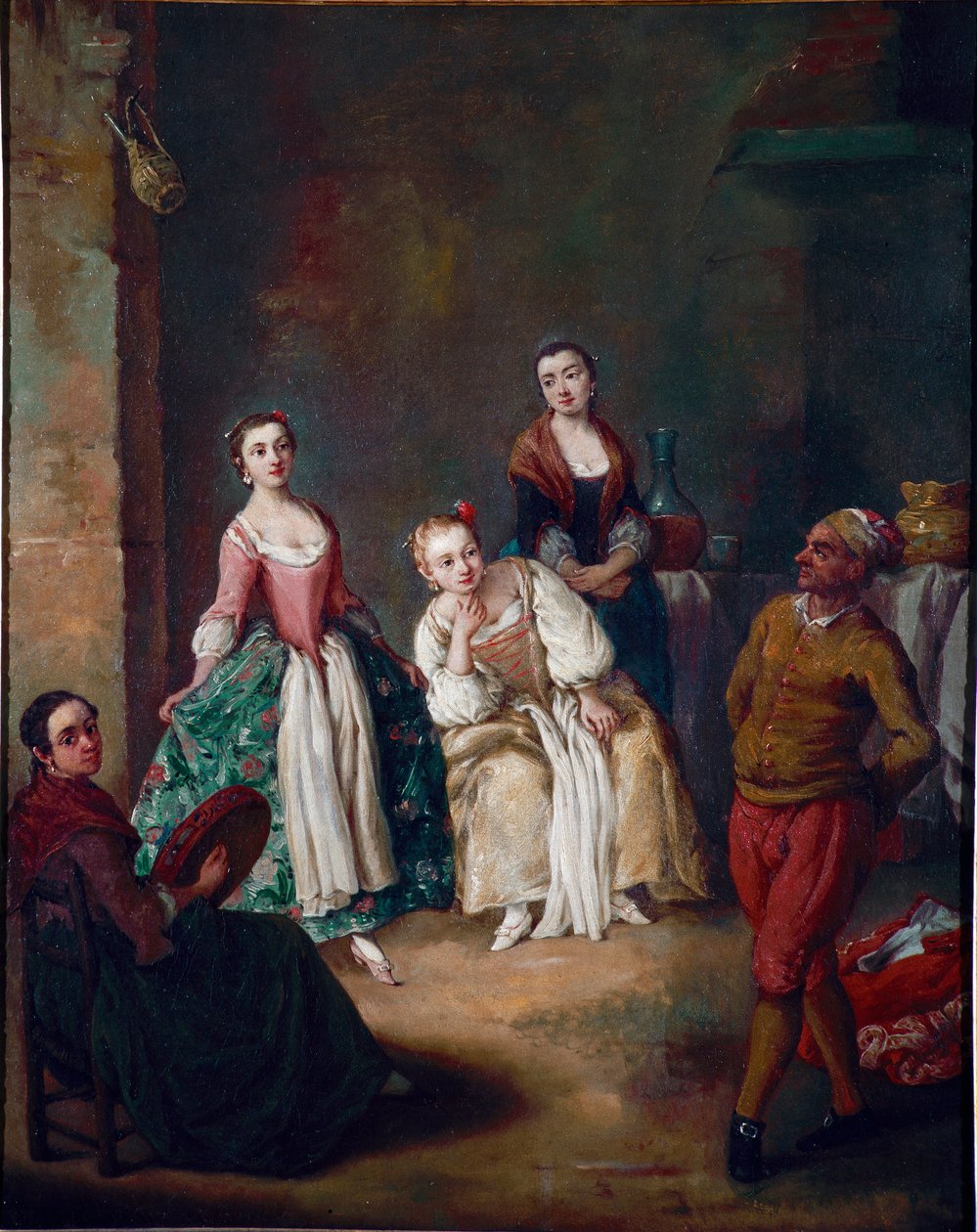 La forlane (La furlana), ein Volkstanz der Region Venedig. Gemälde von