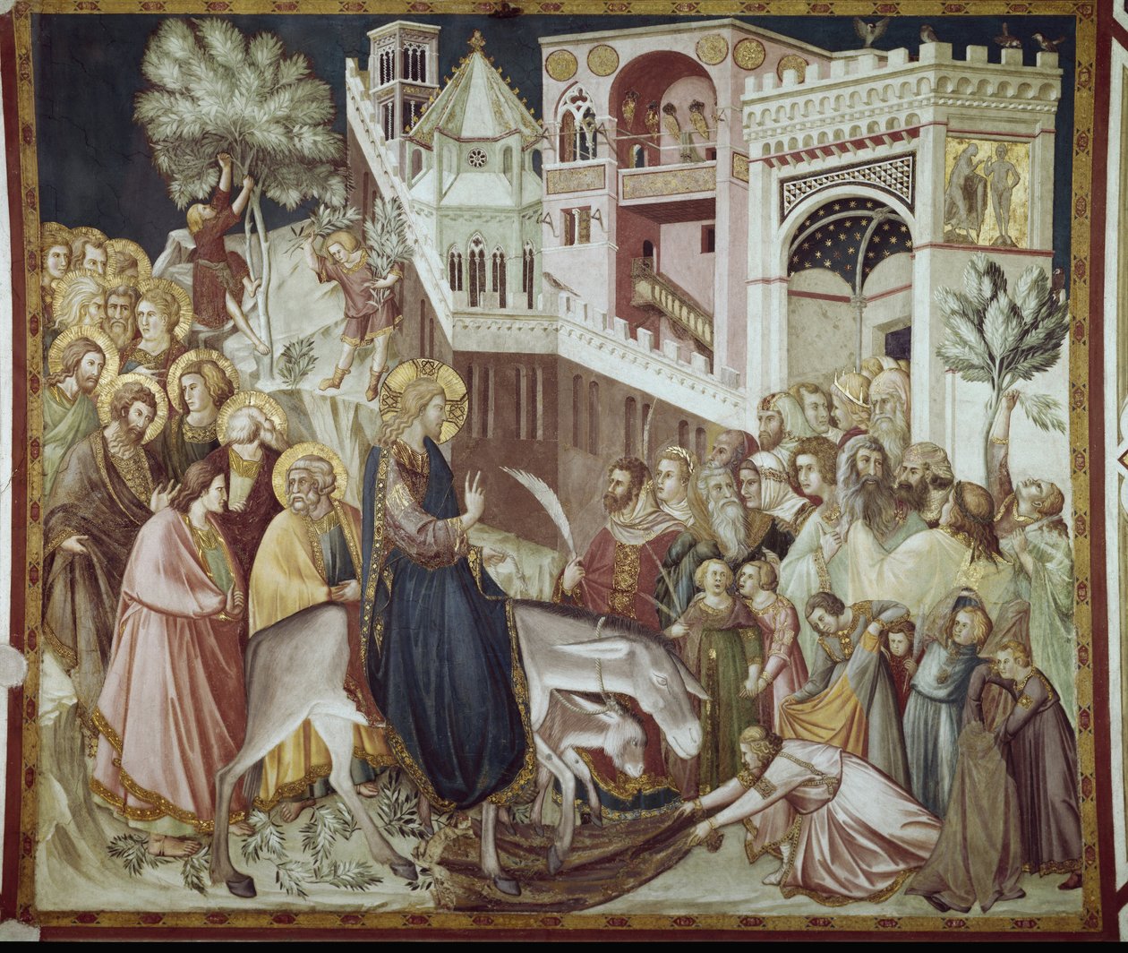 Einzug Christi in Jerusalem - Fresko von Pietro Lorenzetti (1280-1348) von Pietro Lorenzetti