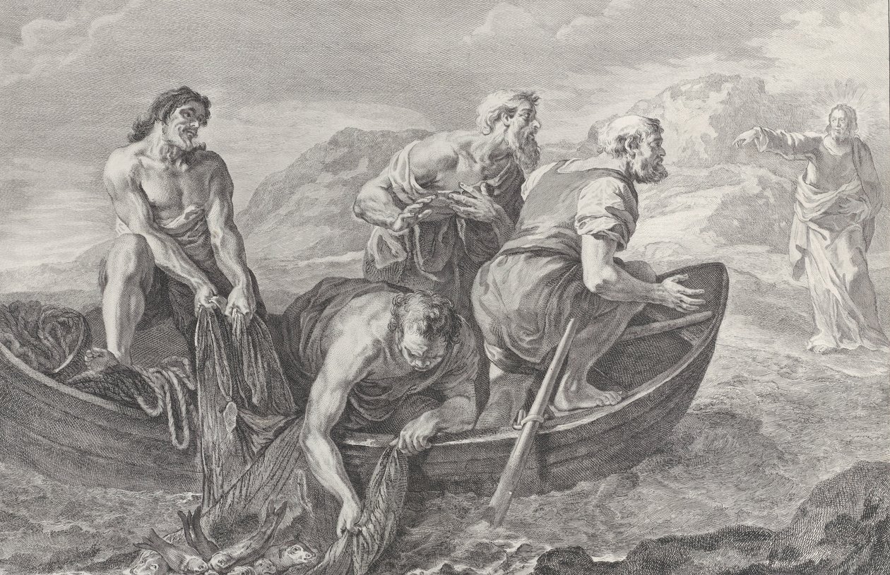 Die Berufung der Heiligen Peter und Andreas, 1730-50 von Pietro Monaco