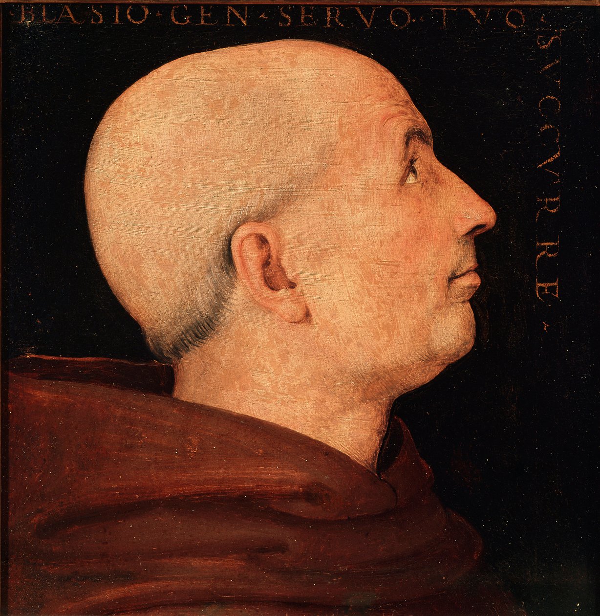 Porträt von Don Biagio Milanesi, General des Ordens der Abtei von Vallombrosa (Profil eines Mönchs aus dem Kloster Vallombreuse) von Pietro Perugino