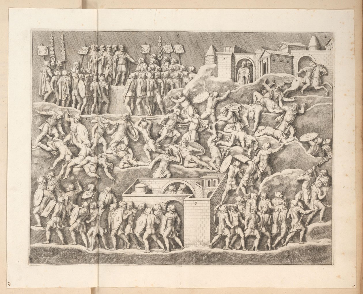 Reliefs am Bogen des Septimius Severus in Rom von Pietro Sante Bartoli