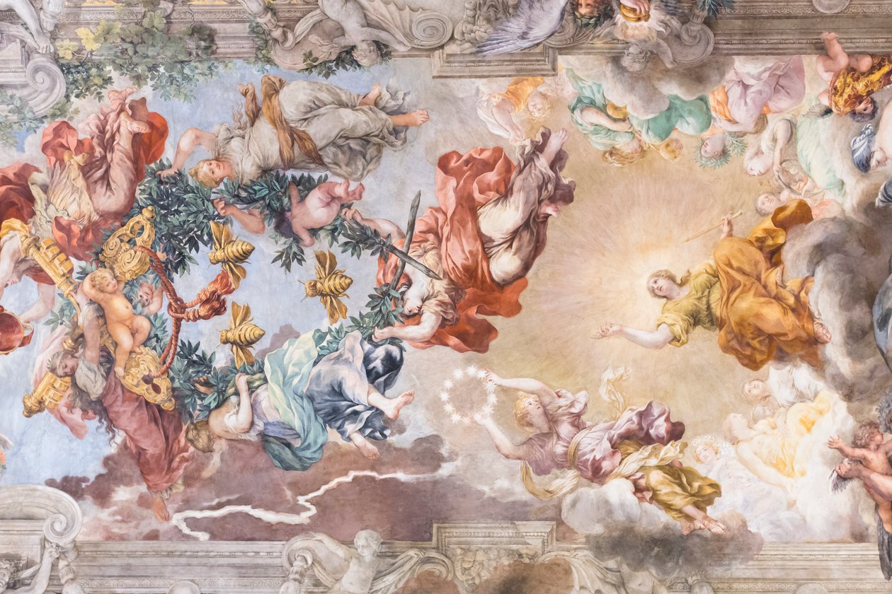 Der Triumph der göttlichen Vorsehung (Detail) von Pietro da (1596 1669) Cortona