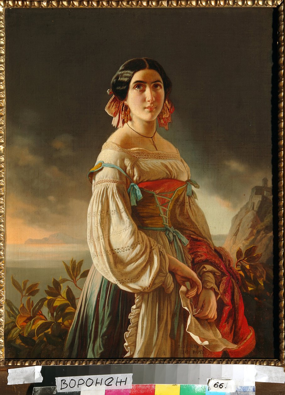 Porträt der Prinzessin Lina Gagarina von Pimen Nikitich Orlov