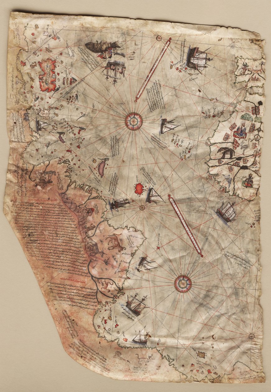 Die Piri Reis Weltkarte, 1513 von Piri Reis