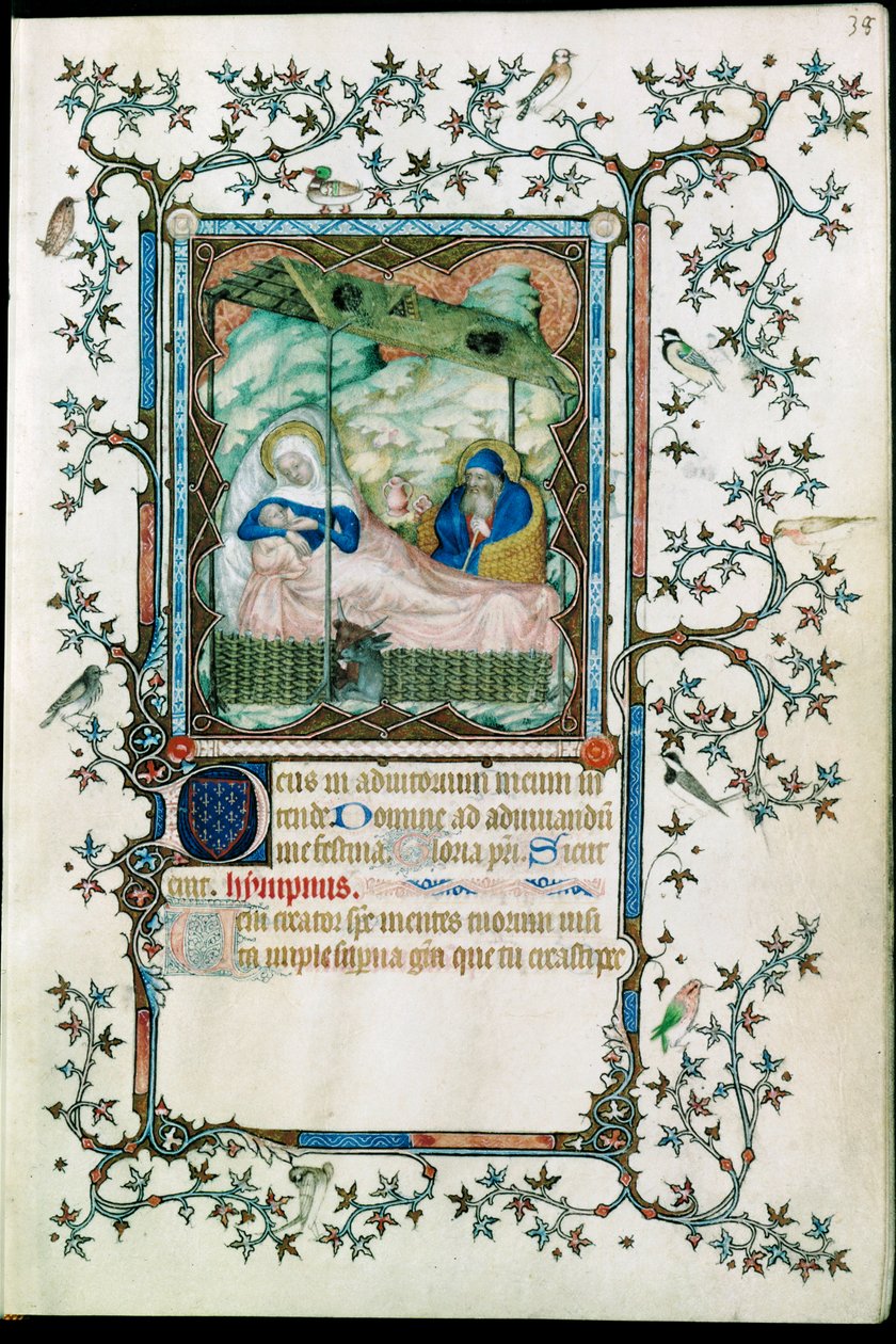 Geburt Christi. Aus den Petites heures du Duc de Berry von Pol de Limbourg