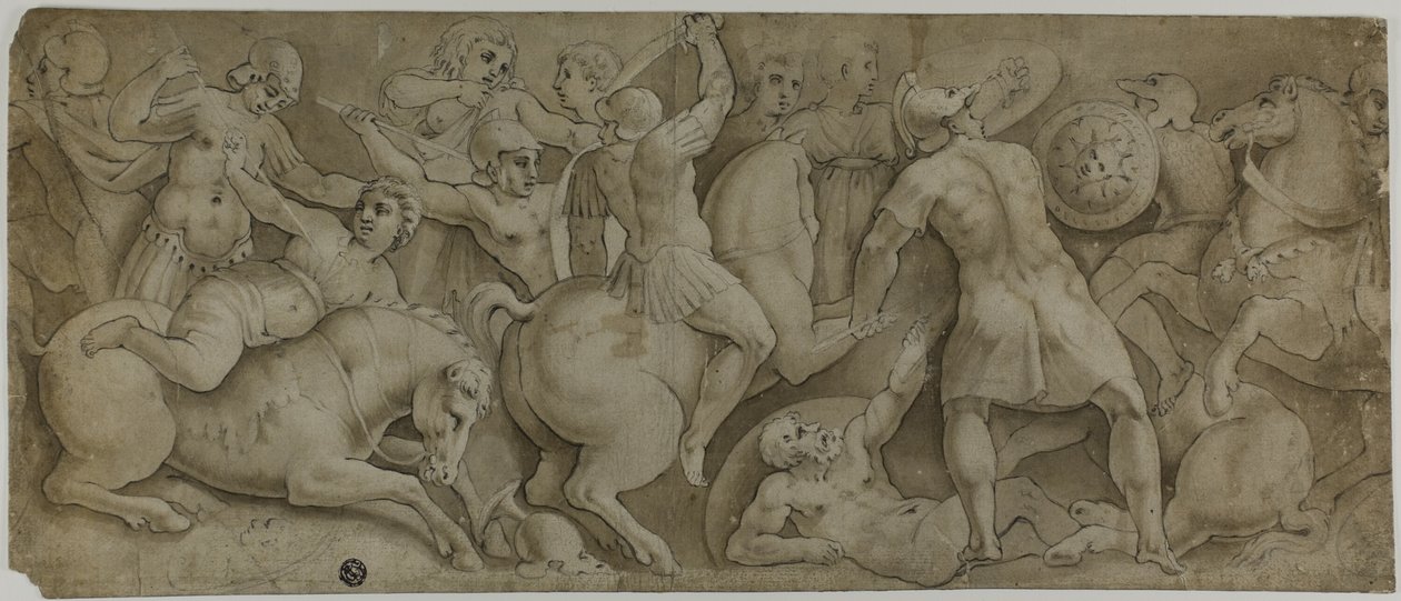 Schlacht der Amazonen von Polidoro da Caravaggio