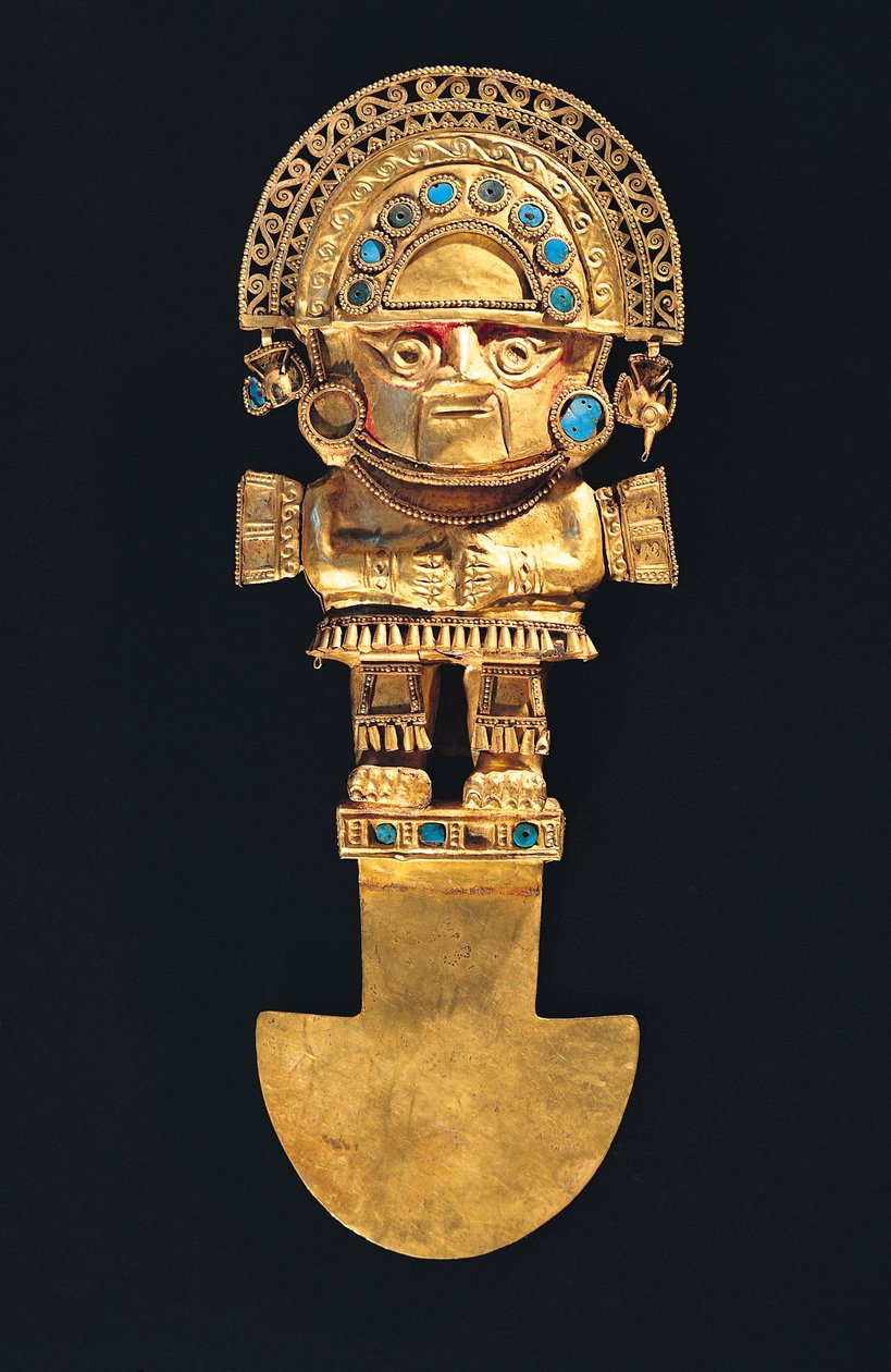 Tumi oder zeremonielles Messer in Form von Naylamp, Chimu