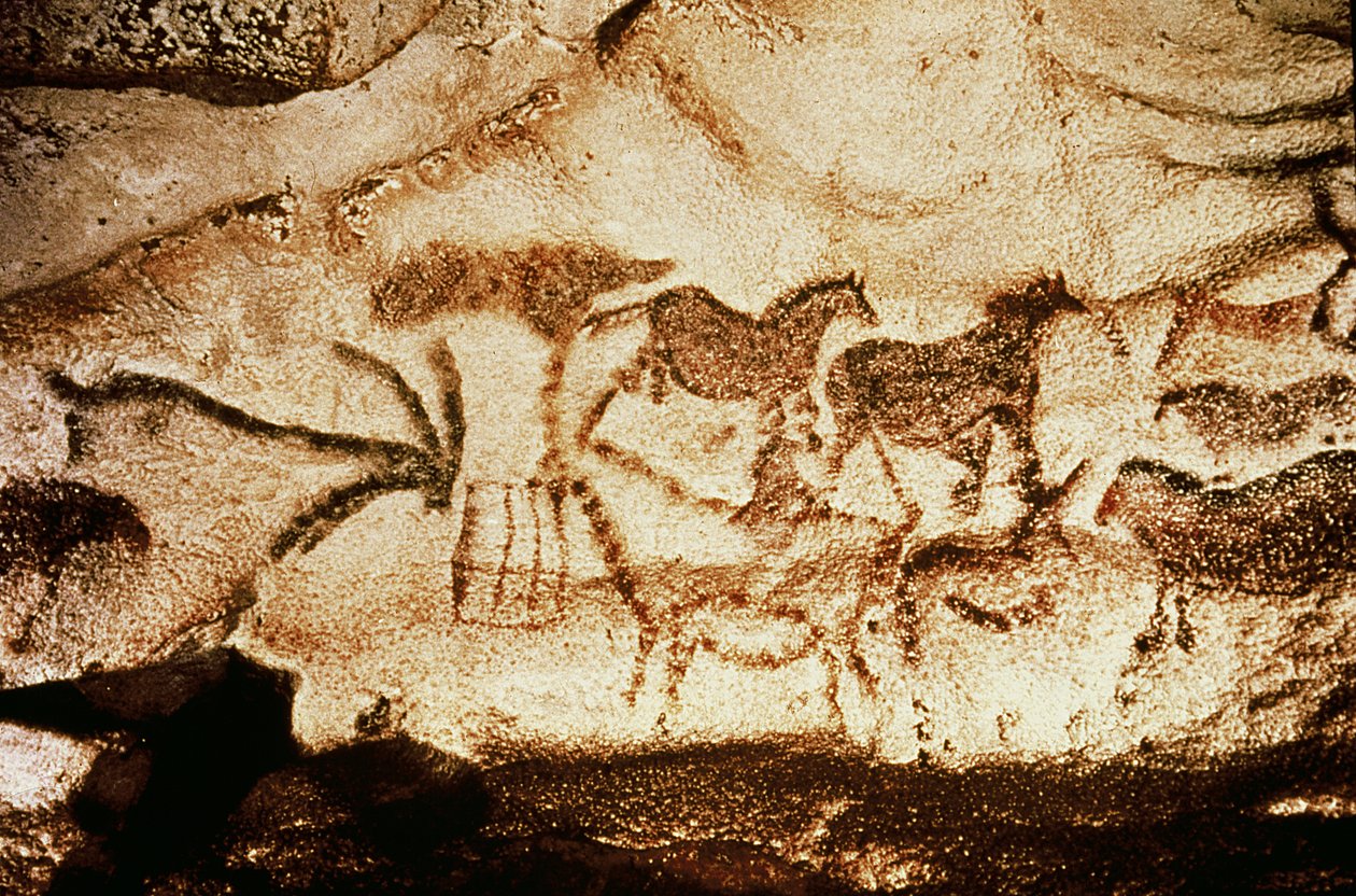 Pferde und Hirsche aus den Höhlen von Altamira, um 15000 v. Chr. von Prehistoric
