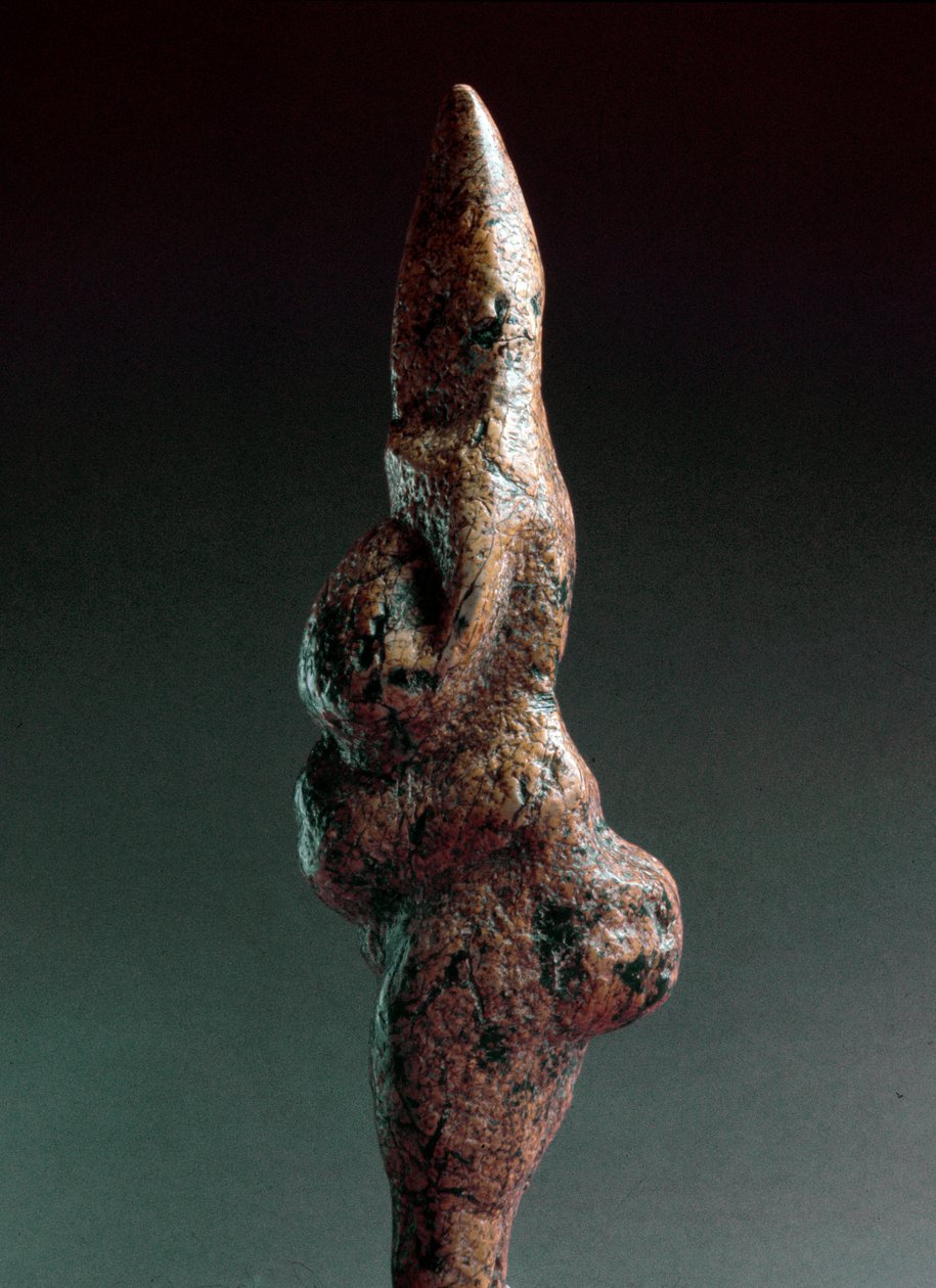 Prähistorie: Venus von Savignano, anthropomorphe lithische Skulptur (Oberes Paläolithikum) von Prehistoric Prehistoric