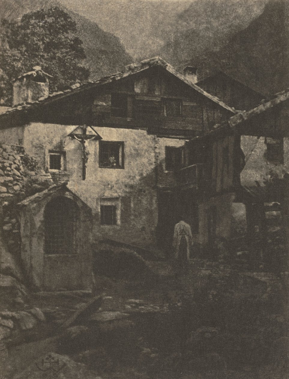 Camera Work: Eine Ecke im Dorf, 1906 von Professor Hans Watzek