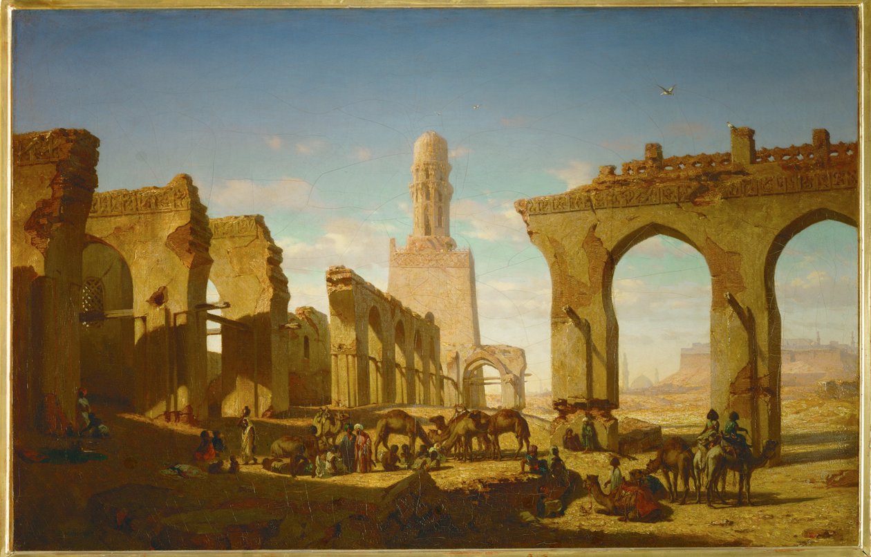 Ruinen der Moschee des Kalifen Hakem in Kairo von Prosper Georges Antoine Marilhat