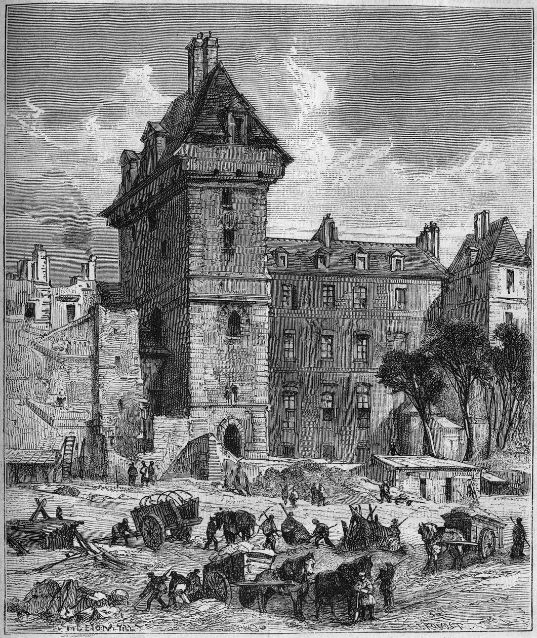 Ansicht des Turms von Jean Sans Peur (15. Jahrhundert), letztes Überbleibsel des Hôtel de Bourgogne, Paris von Provost Provost