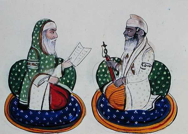 Fakir Nur-ud-din und Sardar Atar Singh, ca. 1890 von Punjabi School