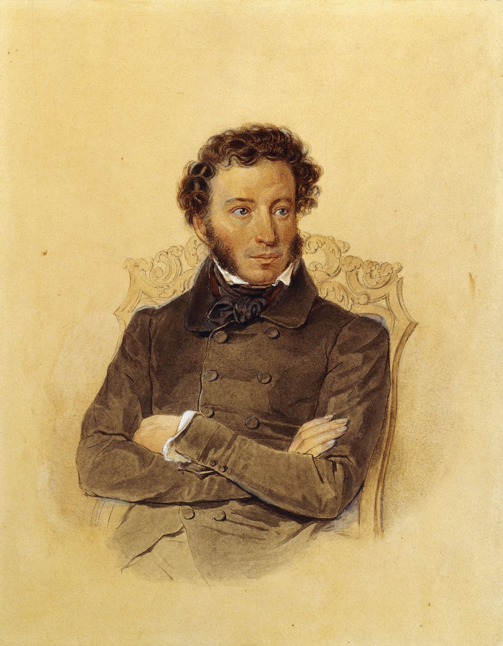 Porträt des Dichters Aleksandr Sergeevich Pushkin, ca. 1830 von Pyotr Fyodorovich Sokolov