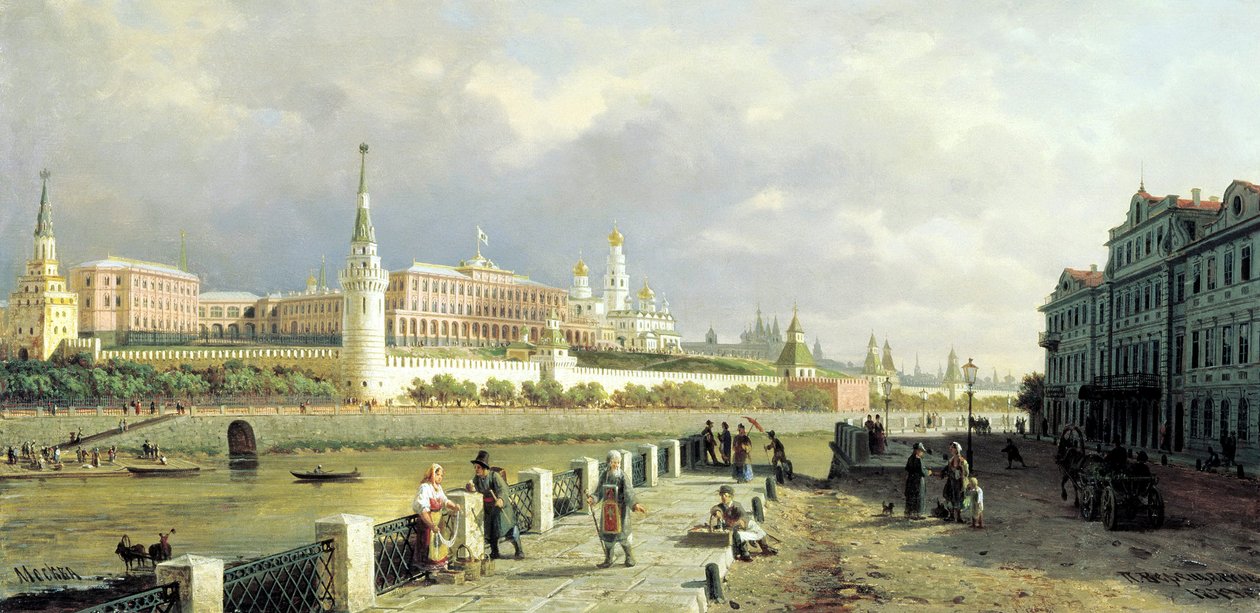 Blick auf den Kreml vom Sophia-Ufer in Moskau, 1879 von Pjotr ​​​​Petrowitsch Wereschtschagin