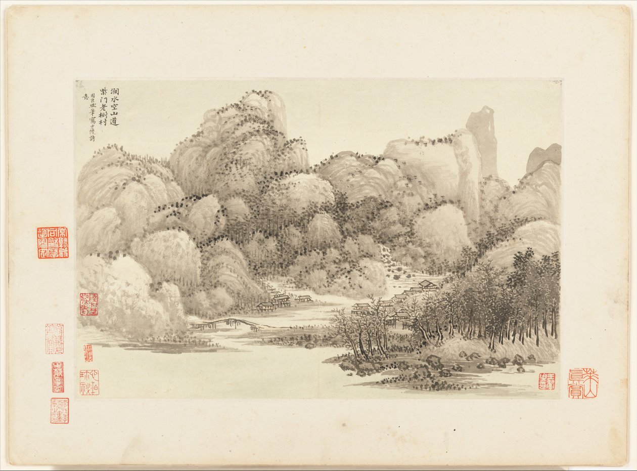 Landschaften nach alten Meistern, datiert 1674 und 1677 von Qing Dynasty Chinese School